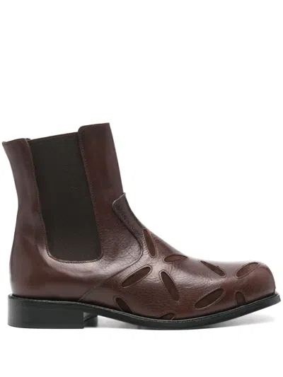 Toga Virilis Slashed Boots In Brown