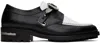 Toga Virilis Ssense Exclusive Black & White Leather Monkstraps In Black/white