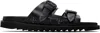 Toga Virilis Ssense Exclusive Black Buckle Sandals In Black