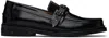 Toga Virilis Ssense Exclusive Black Loafers In Black Gunmetal