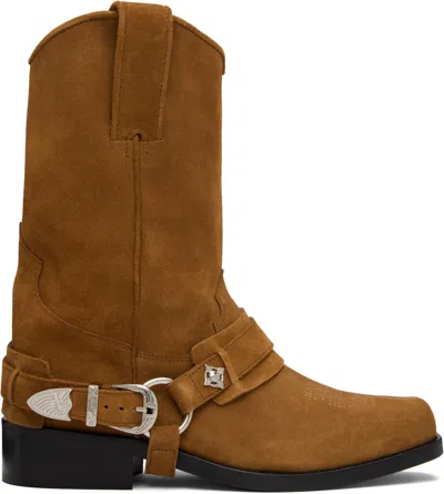Toga Virilis Ssense Exclusive Brown Suede Boots