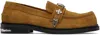 Toga Virilis Ssense Exclusive Tan Loaders In Chocolate Suede