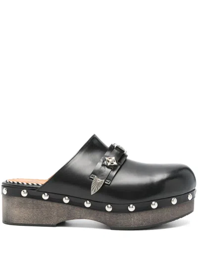 Toga Virilis Strap-detail Clogs In Black