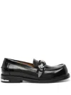 Toga Virilis Black Polished Loafers In Black