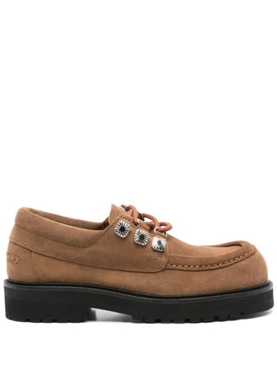 Toga Virilis Studded Derby Shoes In Braun