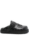 Toga Virilis Studded Slippers In Schwarz