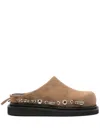 Toga Virilis Suede Slippers In Brown