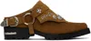 Toga Virilis Khaki Square Toe Loafers In Khaki