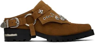 Toga Virilis Khaki Square Toe Loafers