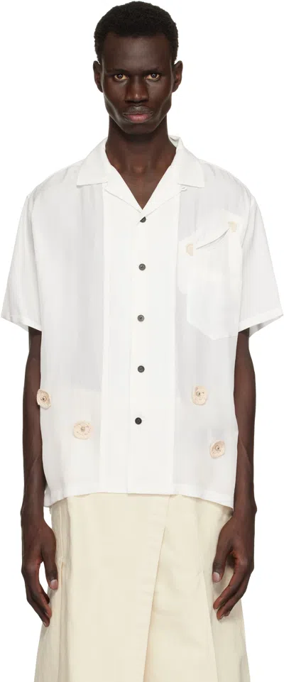 Toga Virilis White Twill Shirt