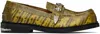 Toga Virilis Yellow Croc-embossed Loafers In Yellow
