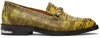 Toga Virilis Yellow Snake-embossed Loafers In Yellow