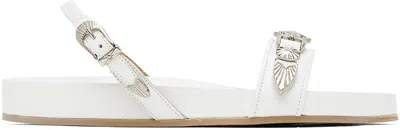 Toga White Slingback Sandals