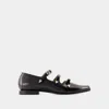 Toga Ssense Exclusive Brown Pointed Toe Ballerina Flats In Black