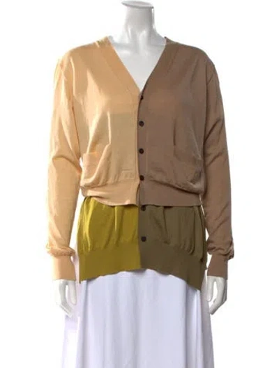 Pre-owned Toga Wool Colorblock Pattern Top In Neutrals