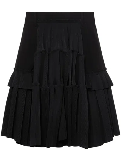 Toga Wool Skirt In 黑色