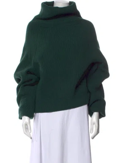 Pre-owned Toga Wool Turtleneck Sweater In Green
