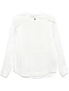 Toga Wrinkle Satin Blouse In White