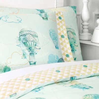 Togas 300 Thread Count 100% Cotton Pillowcase In Blue;gold