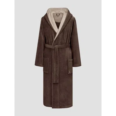 Togas Art Line 100% Cotton Terry Cloth Ankle Bathrobe With Pockets And Hood