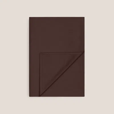 Togas Chateau 300 Thread Count 100% Cotton Flat Sheet In Brown