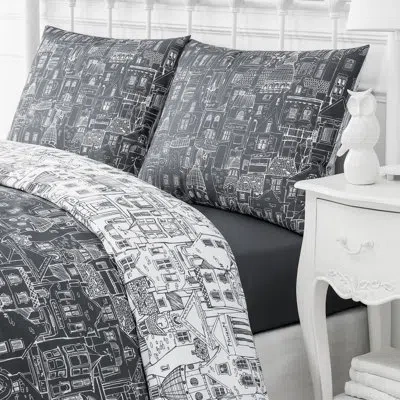 Togas City Sateen Flat Sheet In Grey