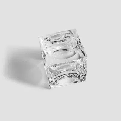Togas Cubos Candle Holder In Clear
