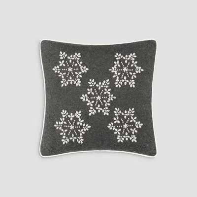 Togas Eitor Geometric Wool Blend Indoor/outdoor Throw Pillow In Gray