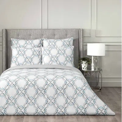 Togas Frensis 220 Thread Count Egyptian Certified Cotton Sateen Sham In White;light Blue;ash Gray