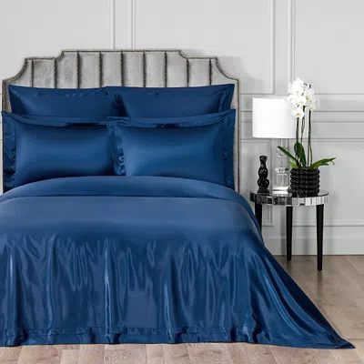 Togas House Of Textiles House Of Textiles Elite Silk Duvet Cover, King In Dark Blue