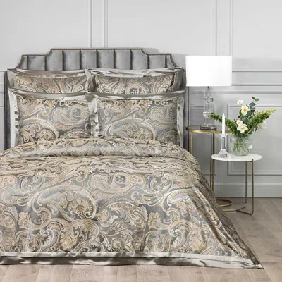 Togas House Of Textiles House Of Textiles Lorenzo Silk Duvet Cover, Queen - Exclusive In Green