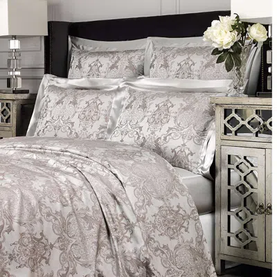 Togas House Of Textiles House Of Textiles Raphael Silk Duvet Cover, King In Silver