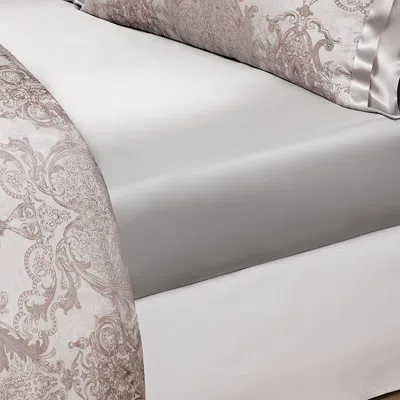 Togas House Of Textiles House Of Textiles Raphael Silk Fitted Sheet, Queen In Silver