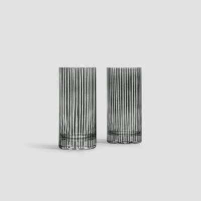 Togas Lax Set Of Glasses For Drinks In Gray