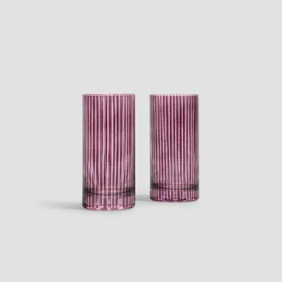 Togas Lax Set Of Glasses For Drinks In Purple