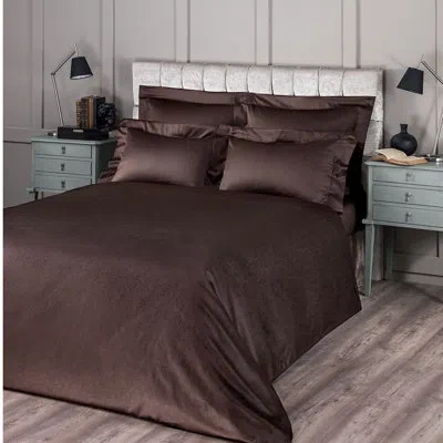 Togas Lester Bedding 300 Thread Count 100% Cotton Fitted Sheet In Brown