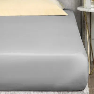 Togas Margaret 300 Thread Count Satin Fitted Sheet In Gray
