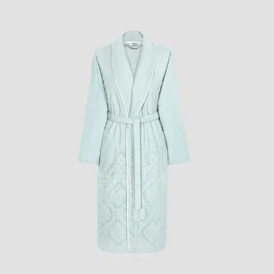 Togas Michelle Cotton Terry Cloth Girl / Woman+ Above Knee Bathrobe With Pockets In Teal