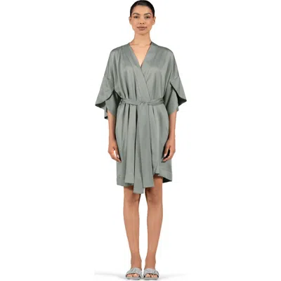 Togas Naomi Short Woman's Bathrobe In Green