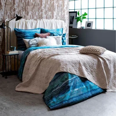 Togas Normann 300 Thread Count 100% Cotton Flat Sheet In Pale Sky Blue;pale Sky Blue