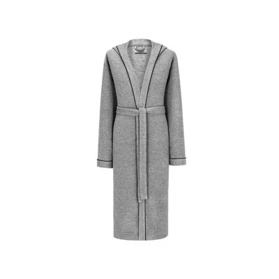 Togas Oliver 100% Cotton Terry Cloth Bathrobe In Gray