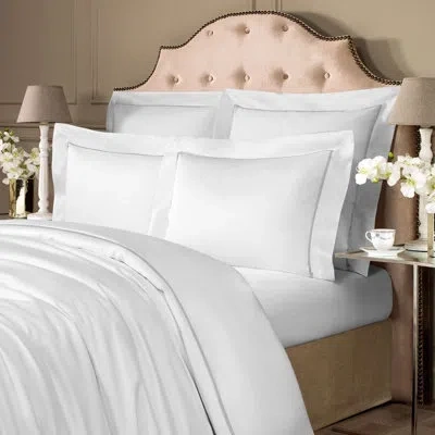 Togas Plaza 100% Cotton Duvet Cover In Pale Gray,snow White