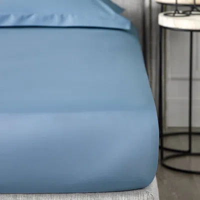Togas Royal 300 Thread Count 100% Cotton Fitted Sheet In Blue