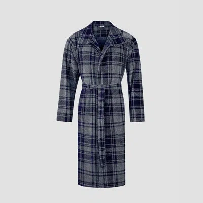 Togas Scott Terry Cloth Boy/man+  Mid-calf Bathrobe In Blue;silver;gray