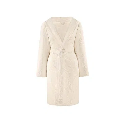 Togas Sharly Ecru 100% Cotton Terry Cloth Bathrobe In Ivory,cream