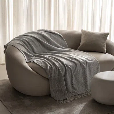 Togas Somerset Throw In Gray;white