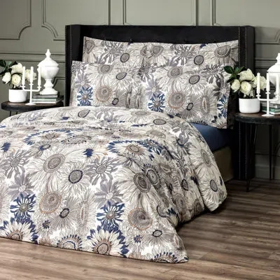 Togas Stephani 300 Thread Count 100% Cotton Fitted Sheet In Blue