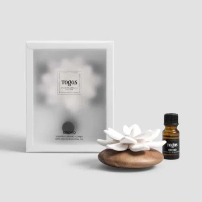 Togas Summer Orchid Ceramic Sachet In White