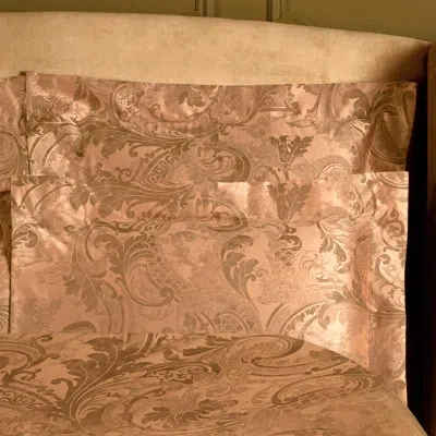 Togas Vanessa 300 Thread Count Floral 100% Cotton Pillowcase In Gold;olive