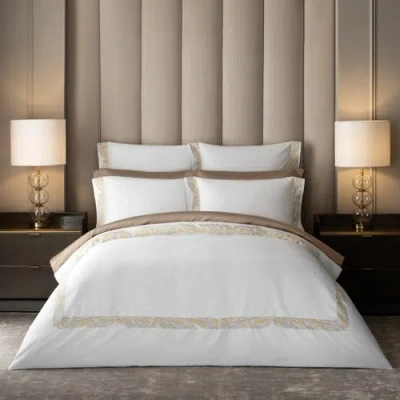 Togas Vellar Embroidery Duvet Cover In White